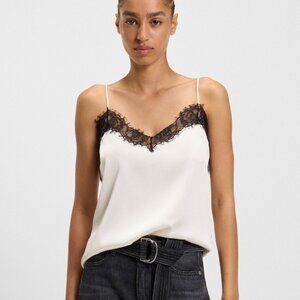Hugo Boss Women’s White Lace Trim Camisole Top NWT Size XL